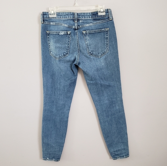AMO Twist Skinny Jeans Girl Crush Split Ankle Hem Sz 25 - Picture 3 of 6